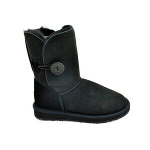 Burlee Women's Sheepskin Boot Mid Bottom Black